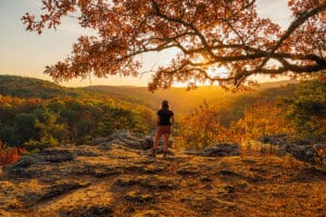 Pedestal-Rocks_wHiker_Fall